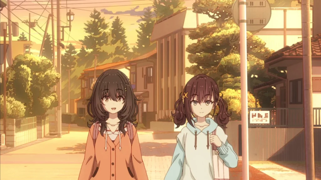 まこくれが並んで歩く